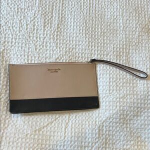 Kate Spade Beige Mauve & Black Clutch Wristlet